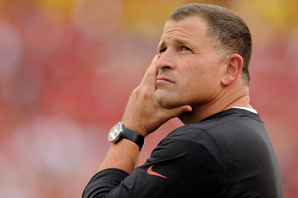 TAMPA, FL - DECEMBER 15:  Greg Schiano, head coach of the Tampa Bay Buccaneers, watches the action during a game against the San Francisco 49ers at Raymond James Stadium on December 15, 2013 in Tampa, Florida. San Francisco won the game 33-14.  (Photo by Stacy Revere/Getty Images)