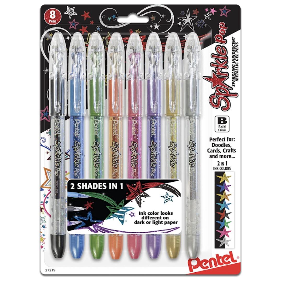 Pentel sparkle pop metallic gel pens