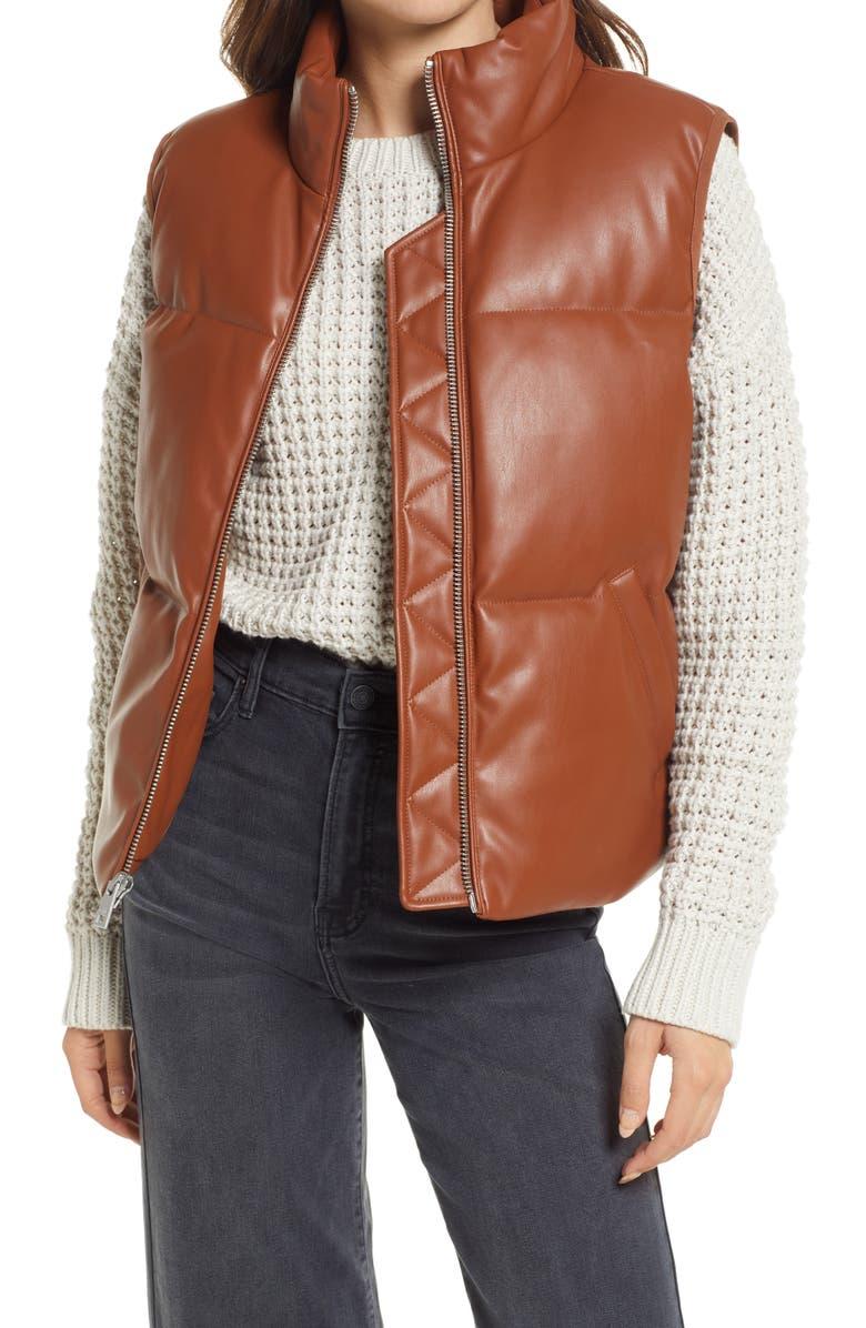 Levi's 507 . Quilted Faux Leather Puffer Jacket