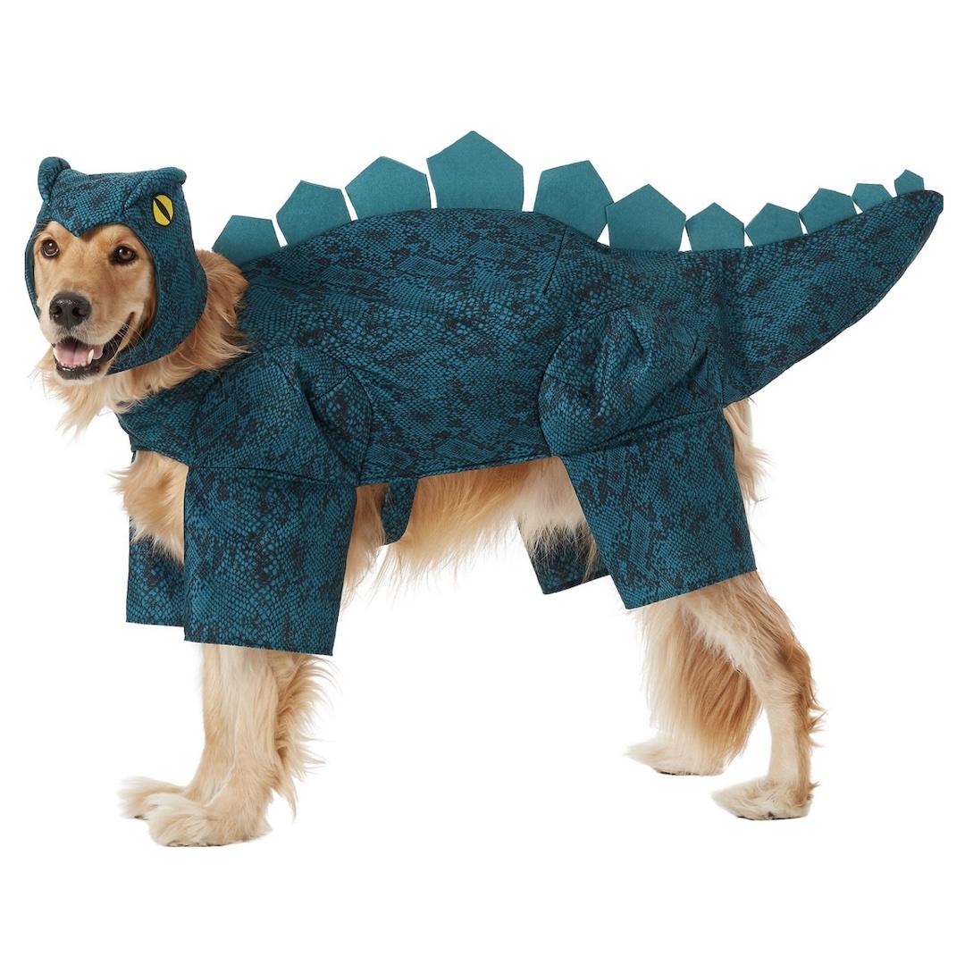 Stegosaurus dinosaur dog costume