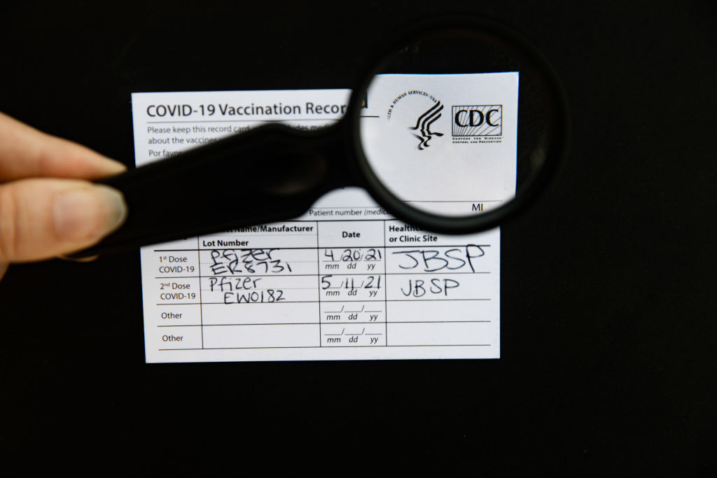 Officials Seize Nearly 1K Fake COVID-19 Vaccination Cards In Baltimore Area